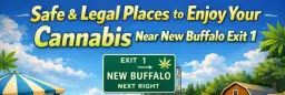 Safe & Legal Places to Enjoy Your Cannabis Near New Buffalo Exit 1 Safe cannabis use locations near New Buffalo Exit 1 Michigan with beach and dispensary